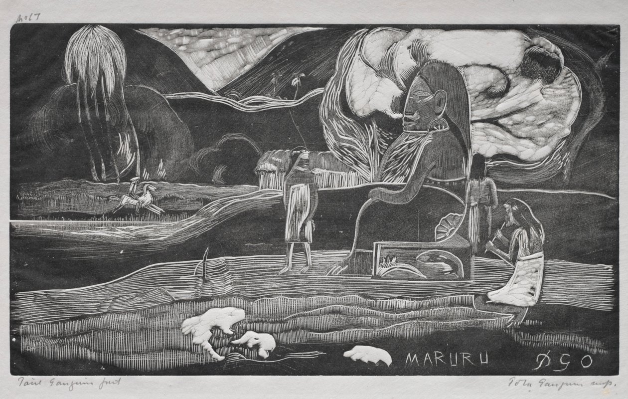 Tahiti sorozat: Istentisztelet. alkotó: Paul Gauguin