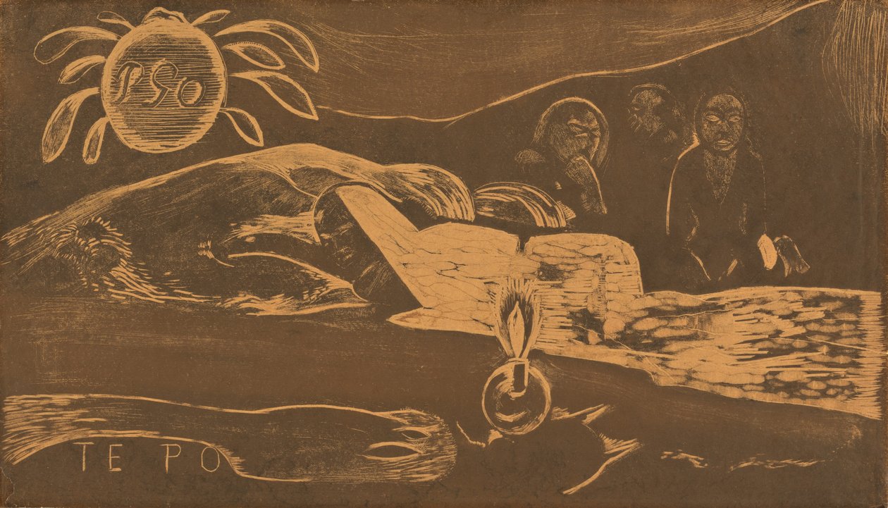 Te Po A hosszú éjszaka, 18941895. alkotó: Paul Gauguin