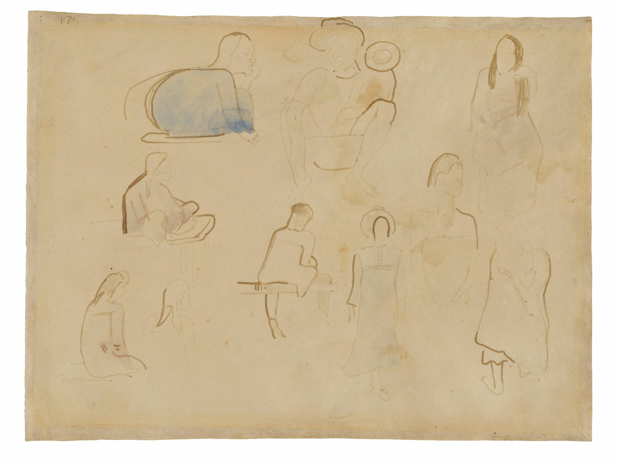 Tíz tanulmány a tahiti alakokról alkotó: Paul Gauguin