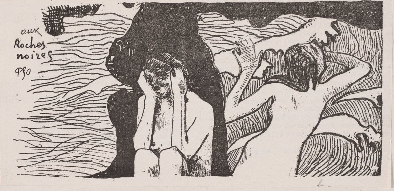 A Fekete sziklák. alkotó: Paul Gauguin
