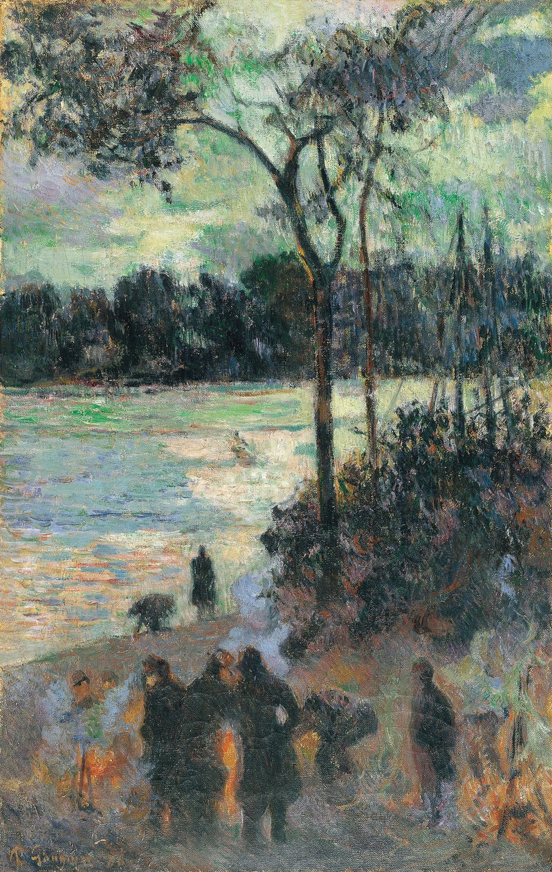 Tűz a folyóparton, 1886 alkotó: Paul Gauguin