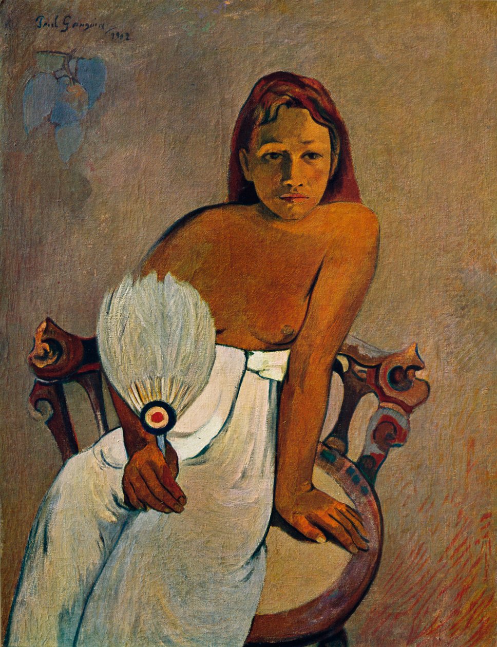 A lány legyezővel, 1902 alkotó: Paul Gauguin