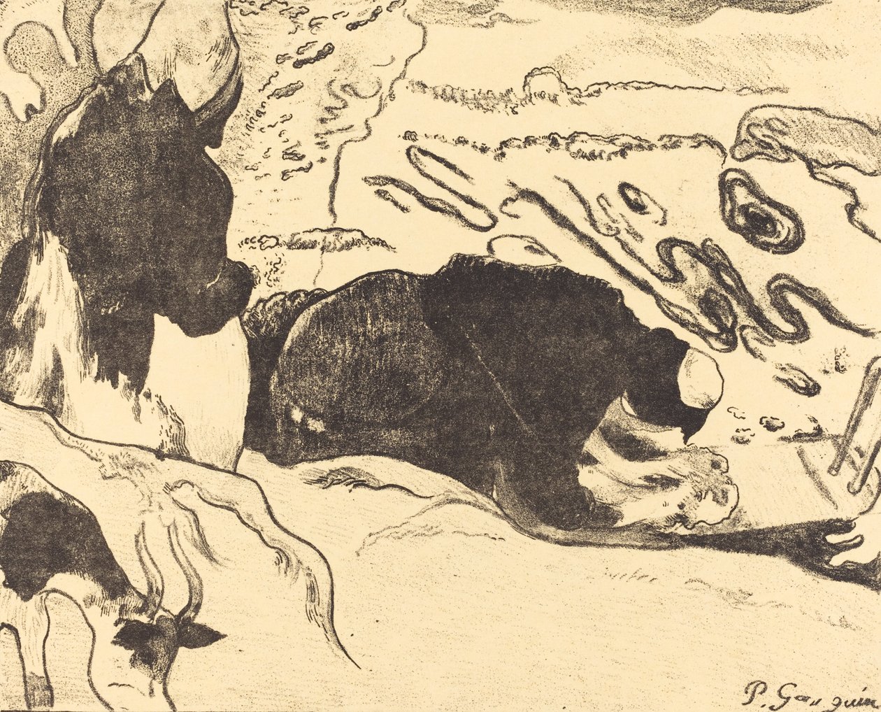 A mosónők A mosók, 1889. alkotó: Paul Gauguin