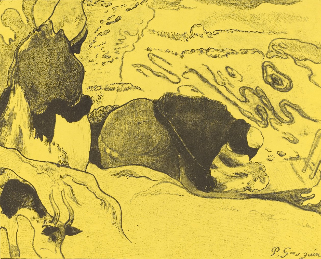 A mosónők A mosók, 1889 alkotó: Paul Gauguin