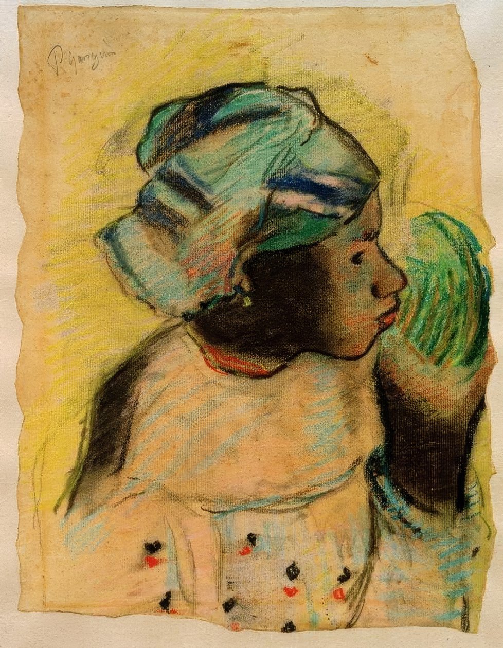Egy nő feje, Martinique alkotó: Paul Gauguin