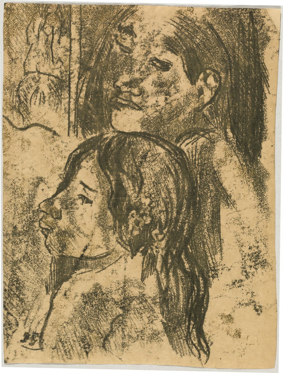 Két marquesans [recto] alkotó: Paul Gauguin