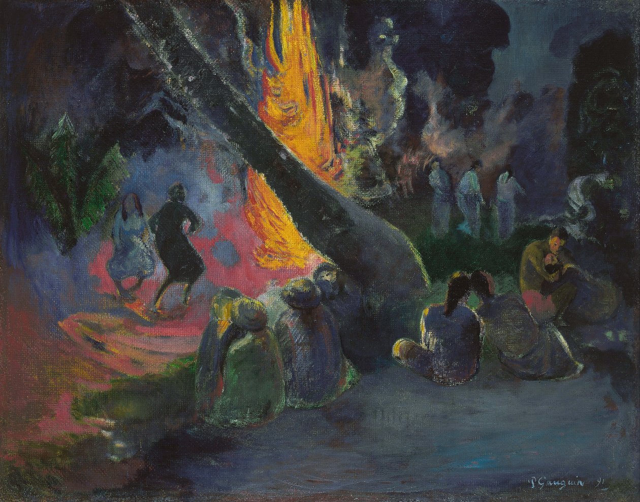 Upa upa A tűztánc, 1891. alkotó: Paul Gauguin