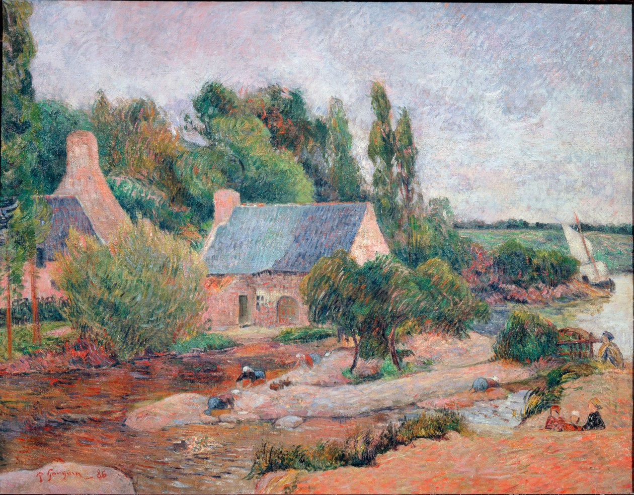 Mosók a Pont-Avenben alkotó: Paul Gauguin