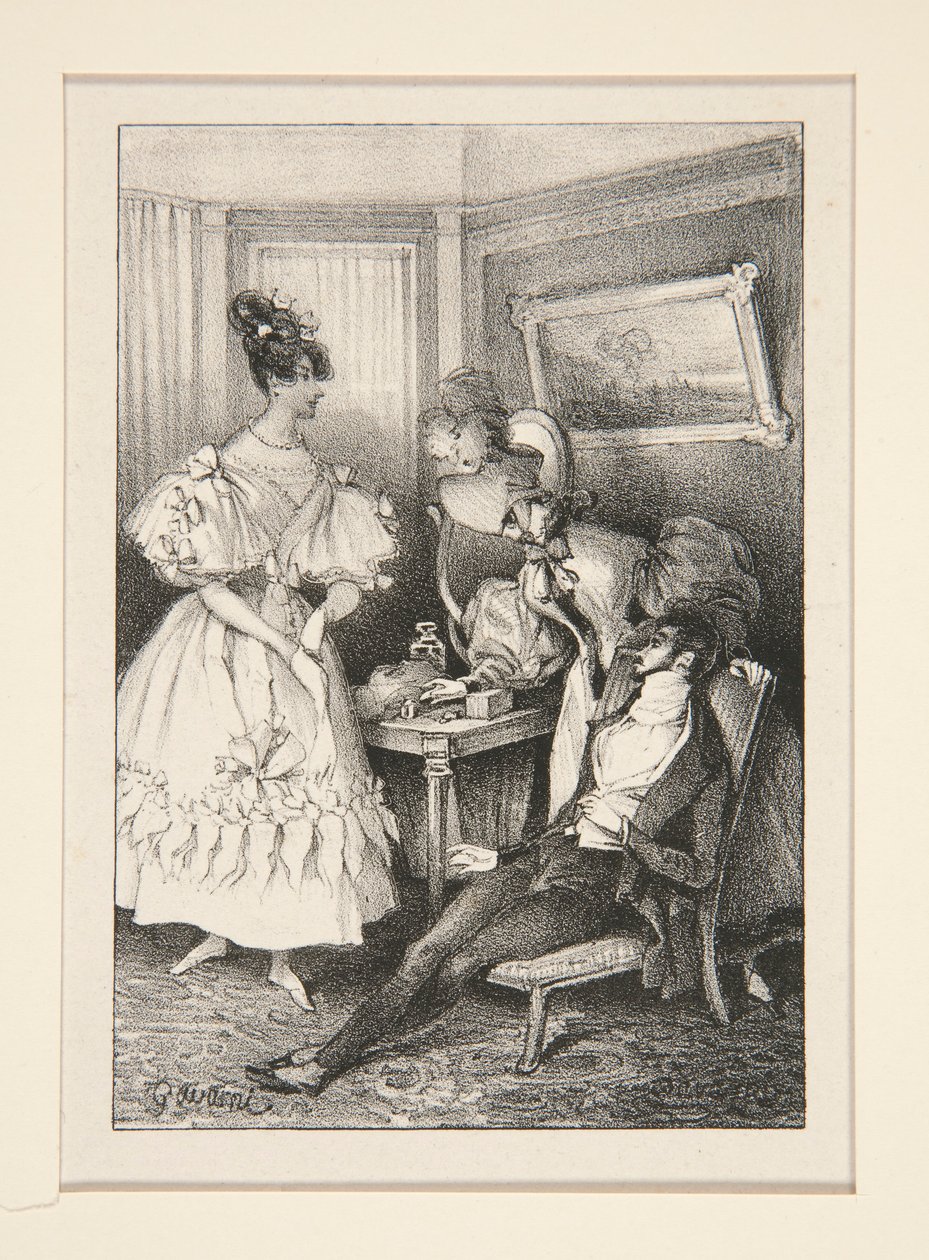 (?). (VOULA PRETE-VEL.) alkotó: Paul Gavarni