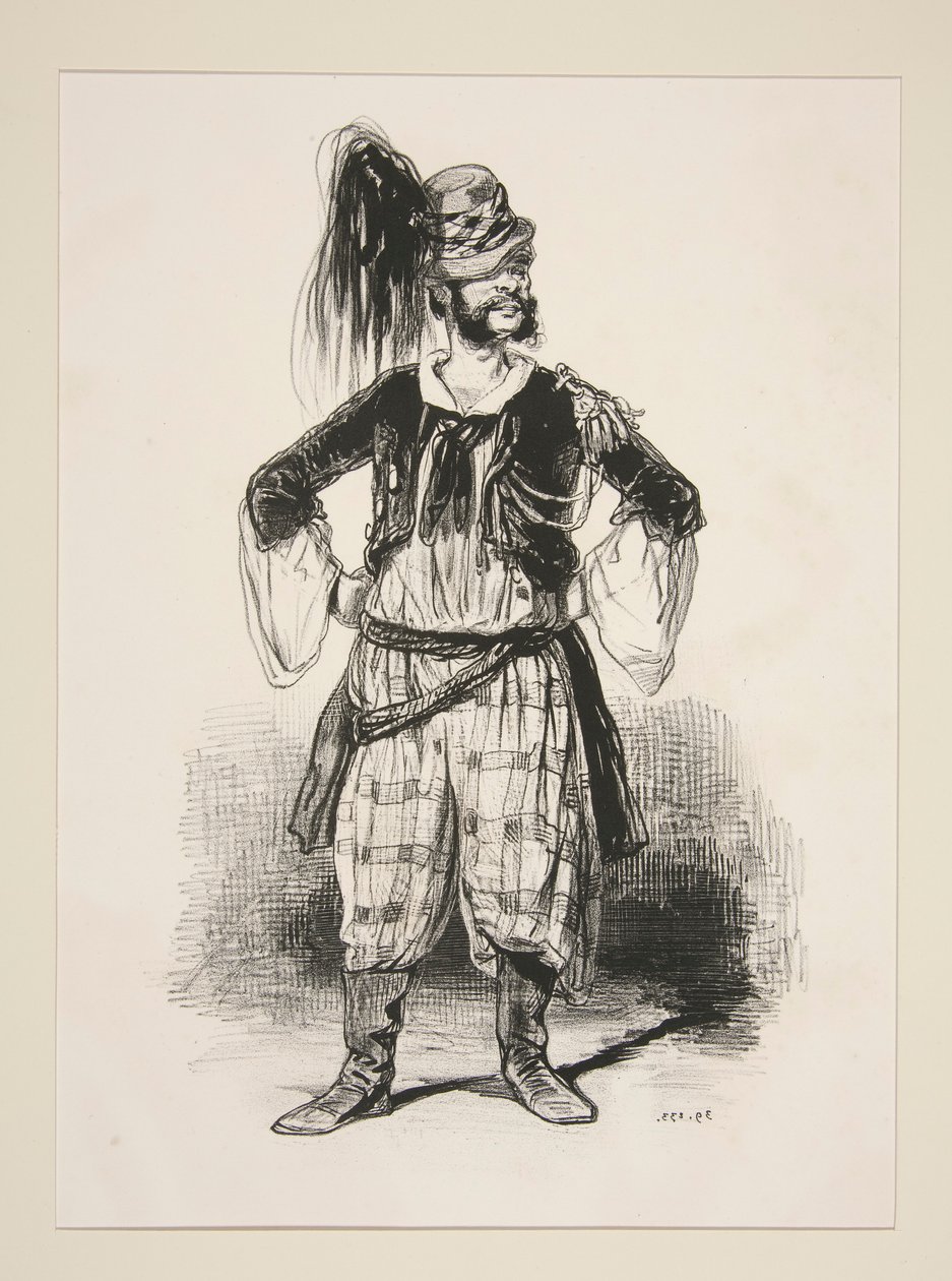KÜLFÖLDI TÁBORNOK. alkotó: Paul Gavarni