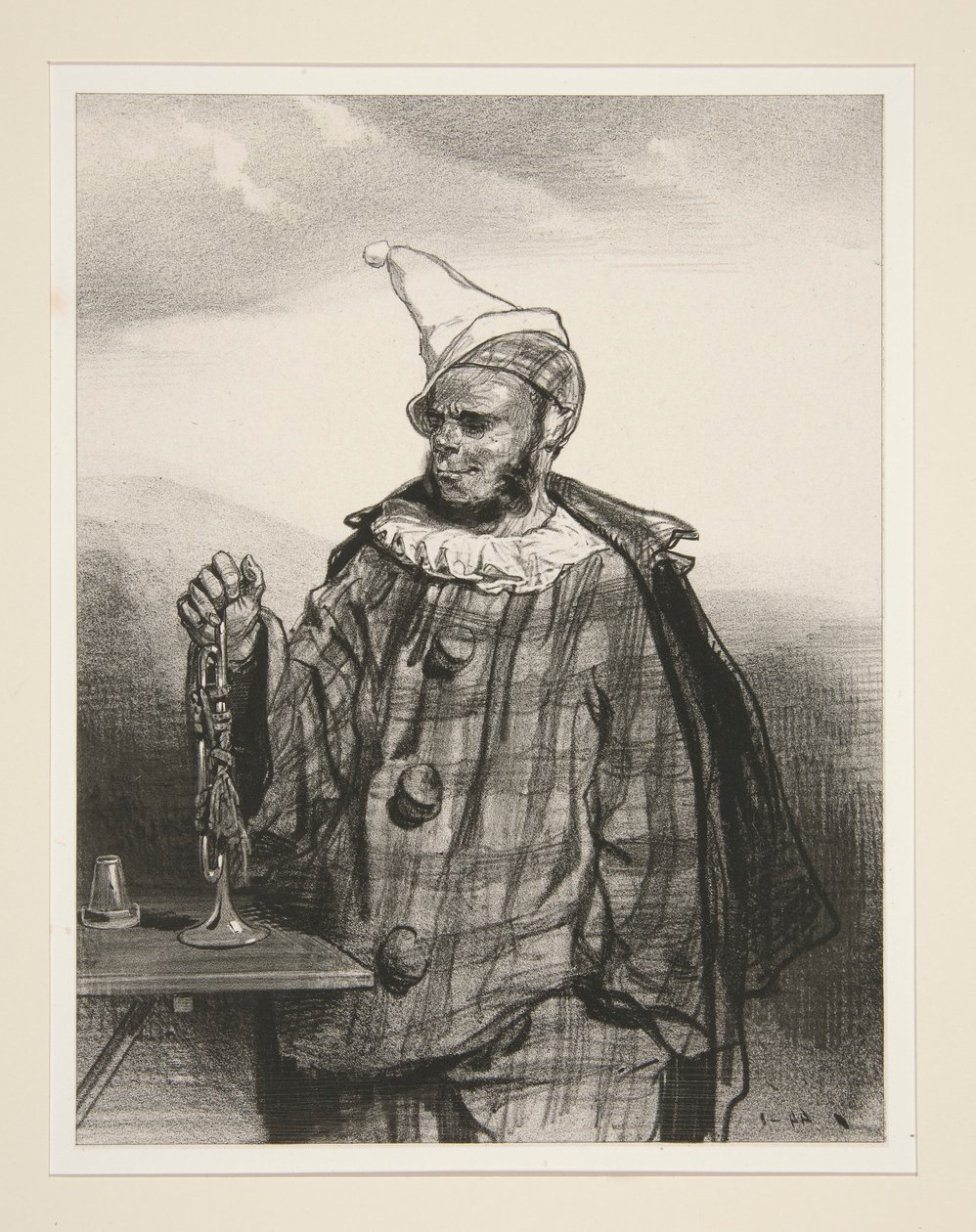 AZ ASZDI TROMBITA. alkotó: Paul Gavarni