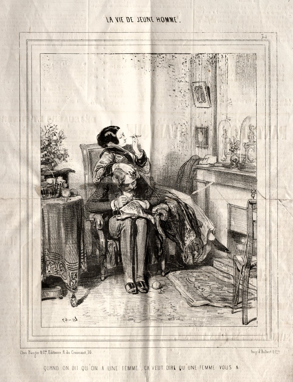 Egy fiatalember élete, 1842. alkotó: Paul Gavarni