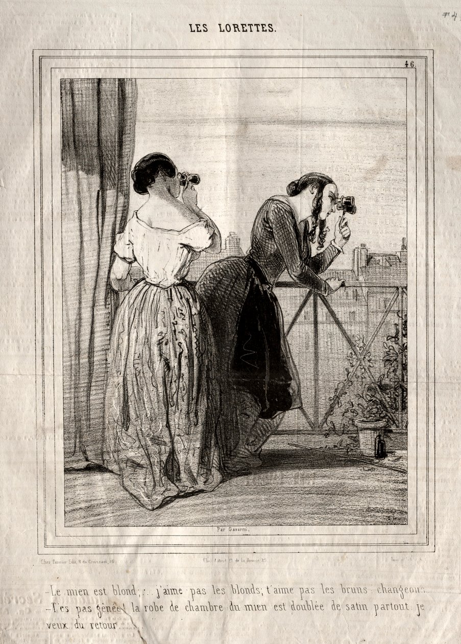 A Lorettes, 1842. alkotó: Paul Gavarni