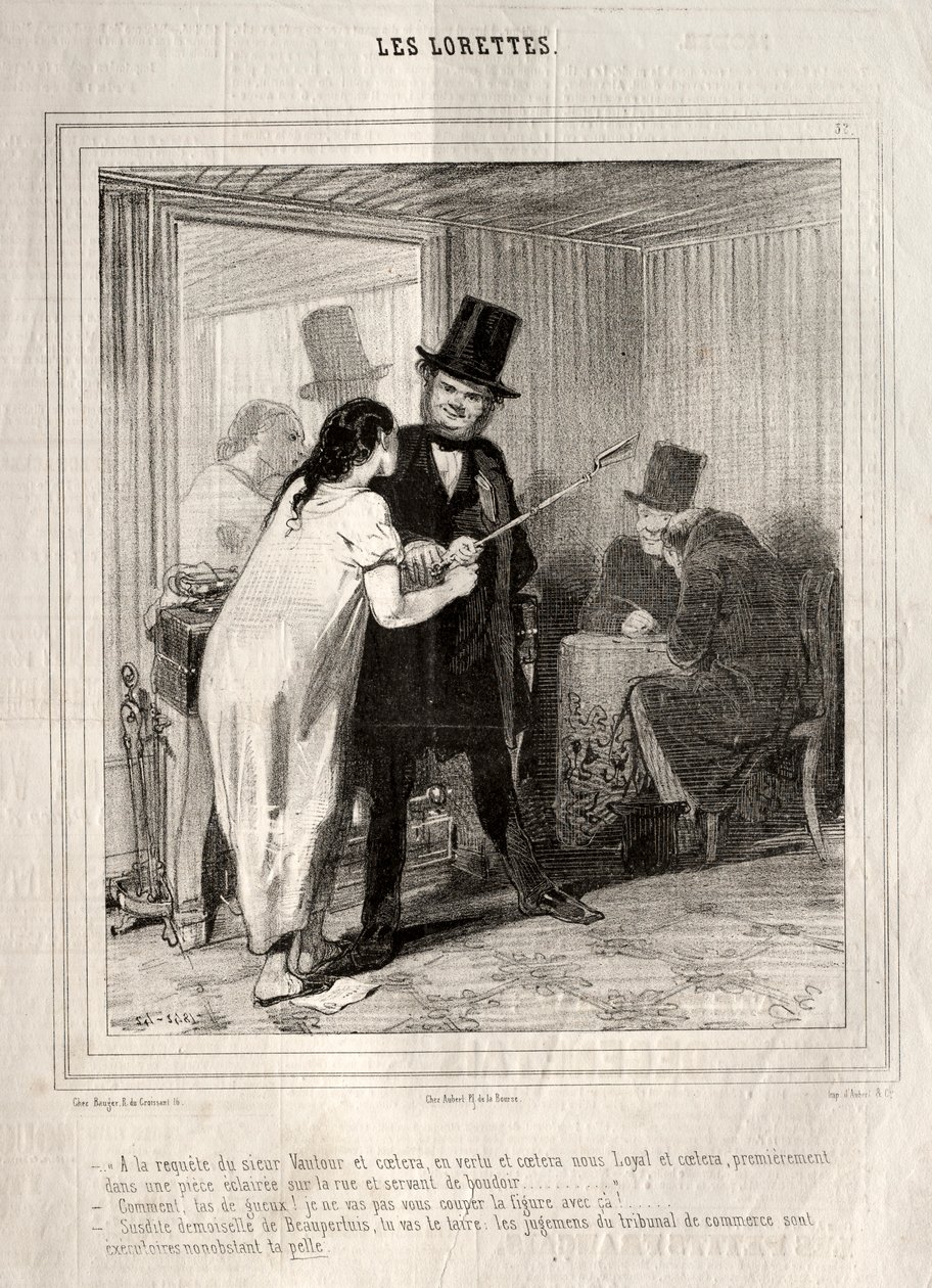 A Lorettes, 1842. alkotó: Paul Gavarni