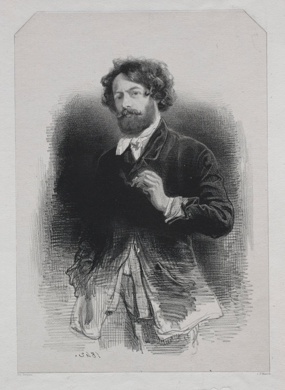 Önarckép, 1842. alkotó: Paul Gavarni