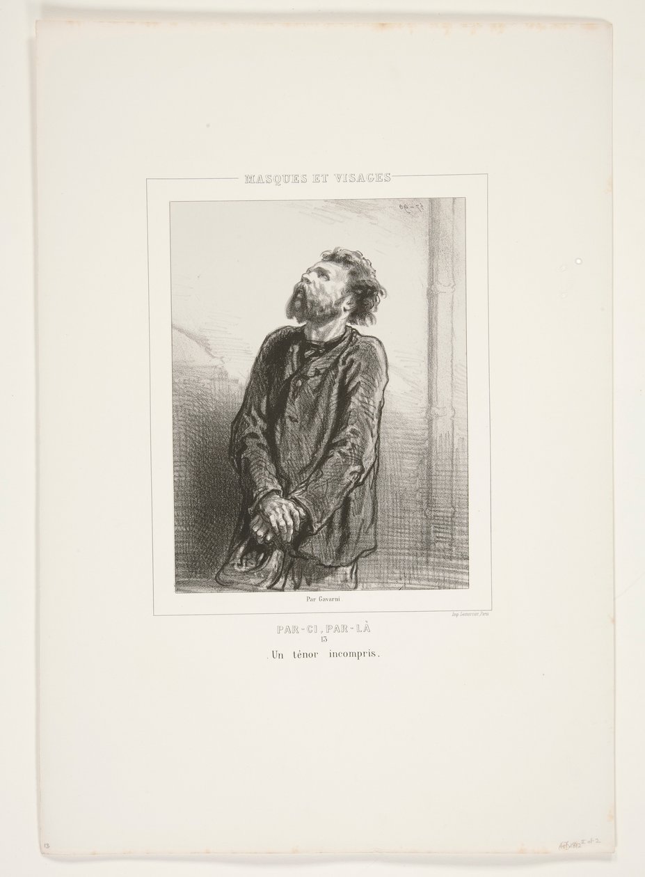 Egy félreértett tenor. alkotó: Paul Gavarni