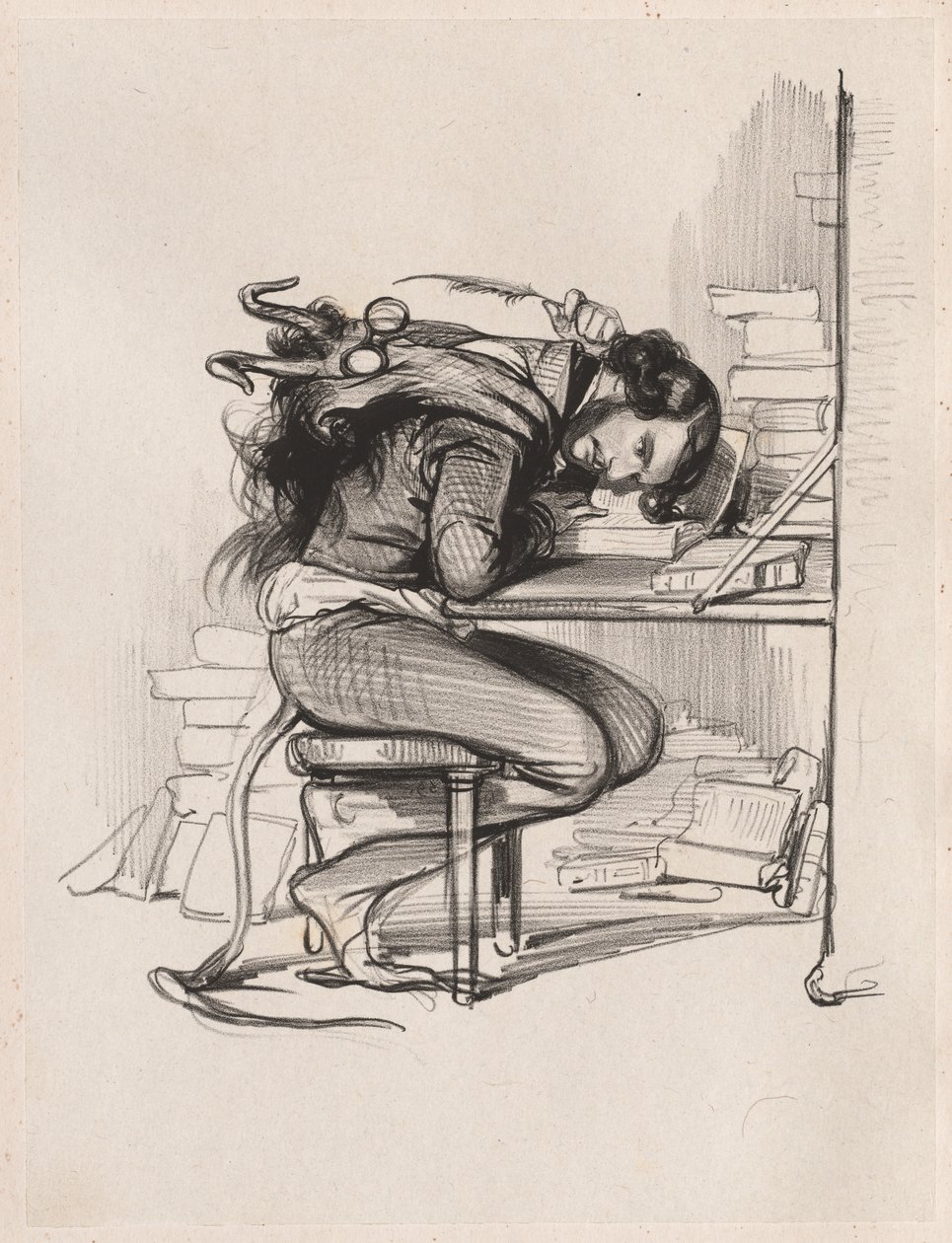 Émile Forgues Old Nick, c. 1835-1840. alkotó: Paul Gavarni