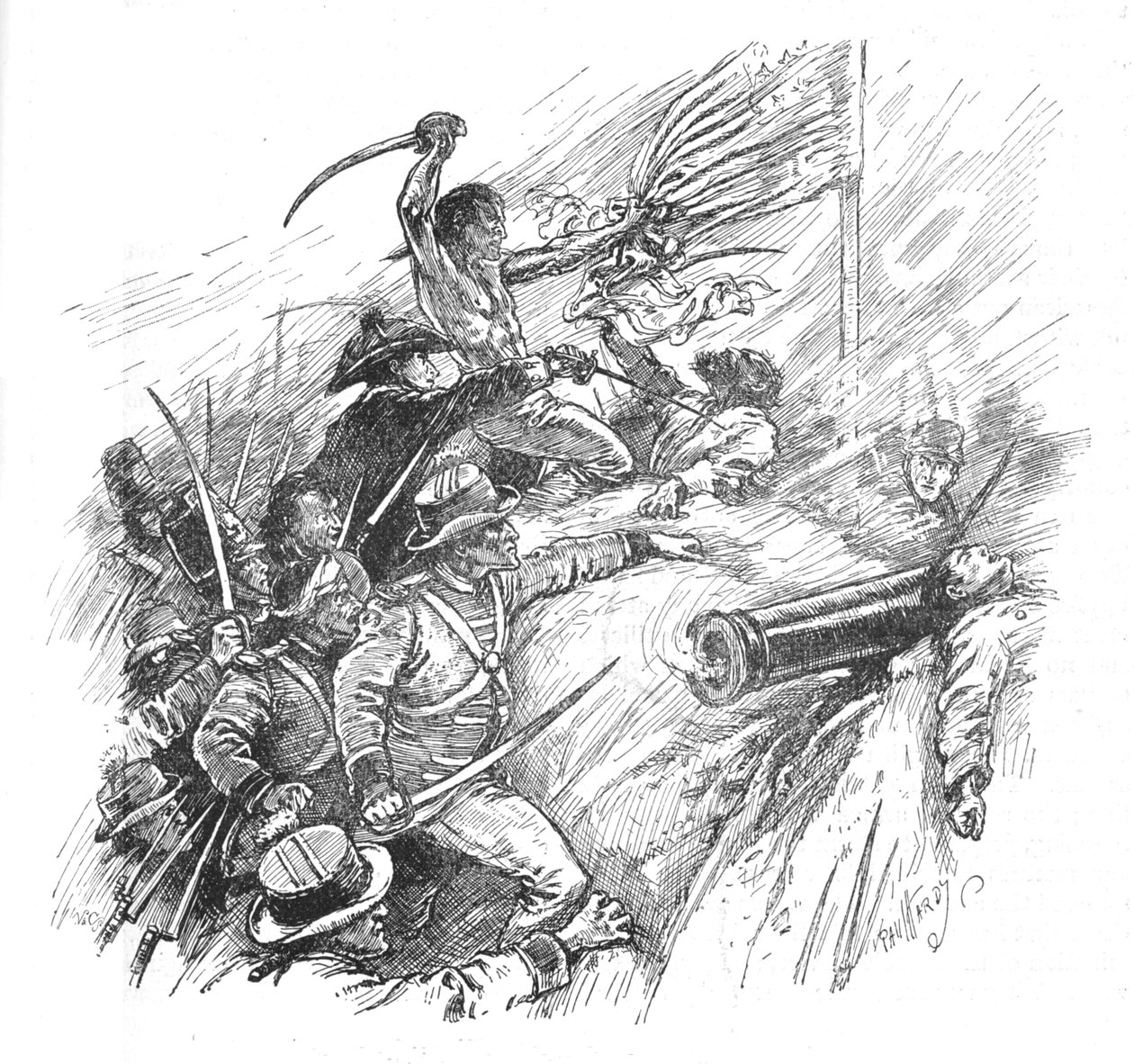 Törekedtek a sánc méretére, 1902 alkotó: Paul Hardy
