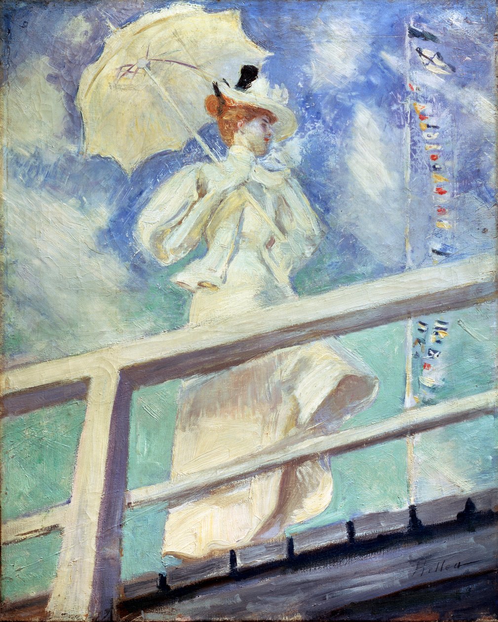 „Hölgy fehérben”, 19. század vége. alkotó: Paul Helleu