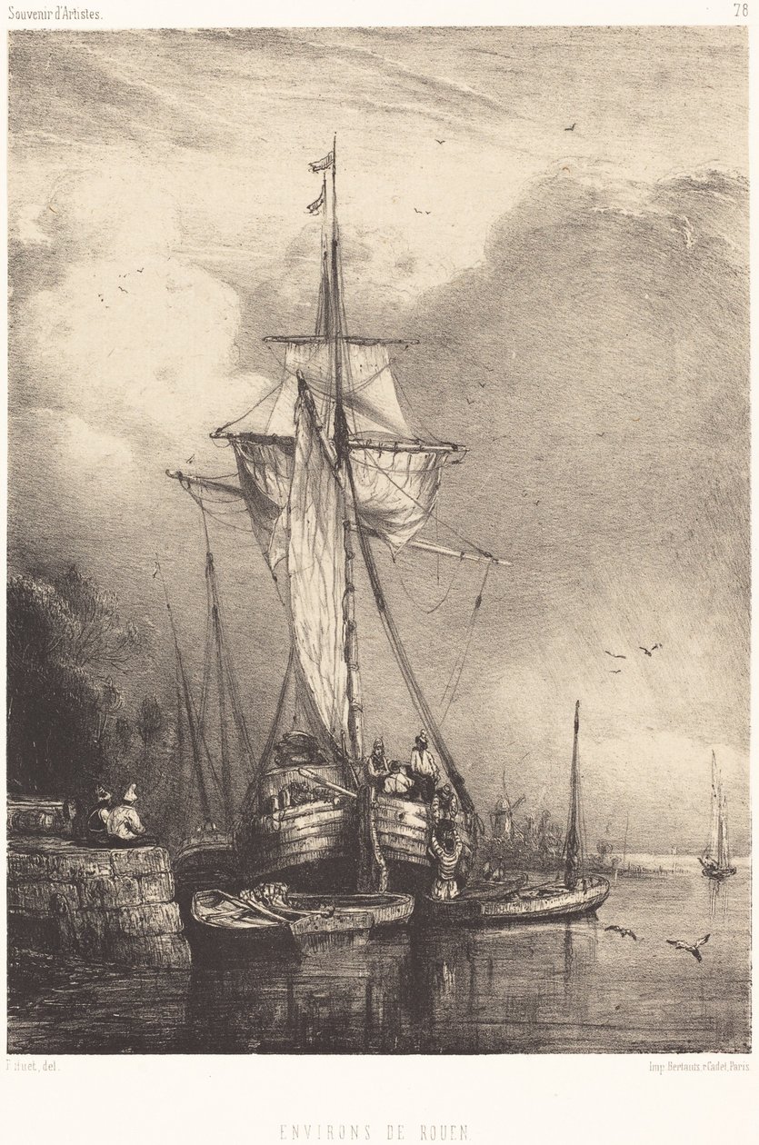 Rouen közelében alkotó: Paul Huet