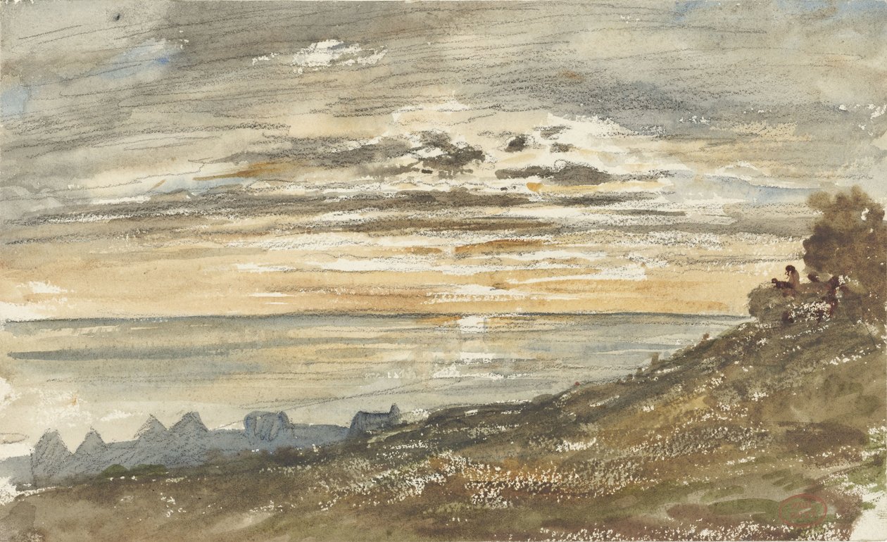Lenyugvó nap Trouville-ben alkotó: Paul Huet