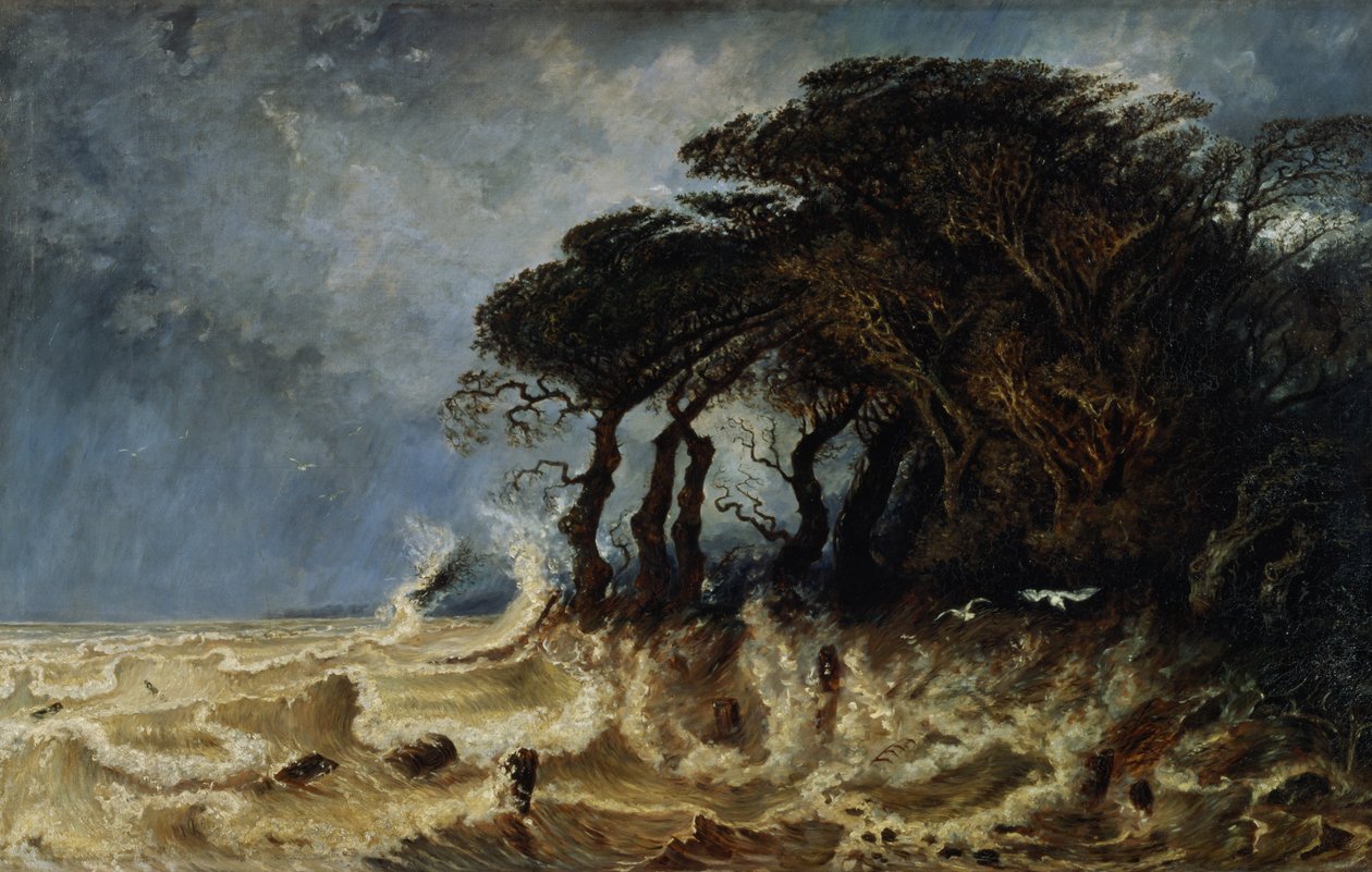 Tavaszi dagály Honfleur közelében, 1861 körül alkotó: Paul Huet