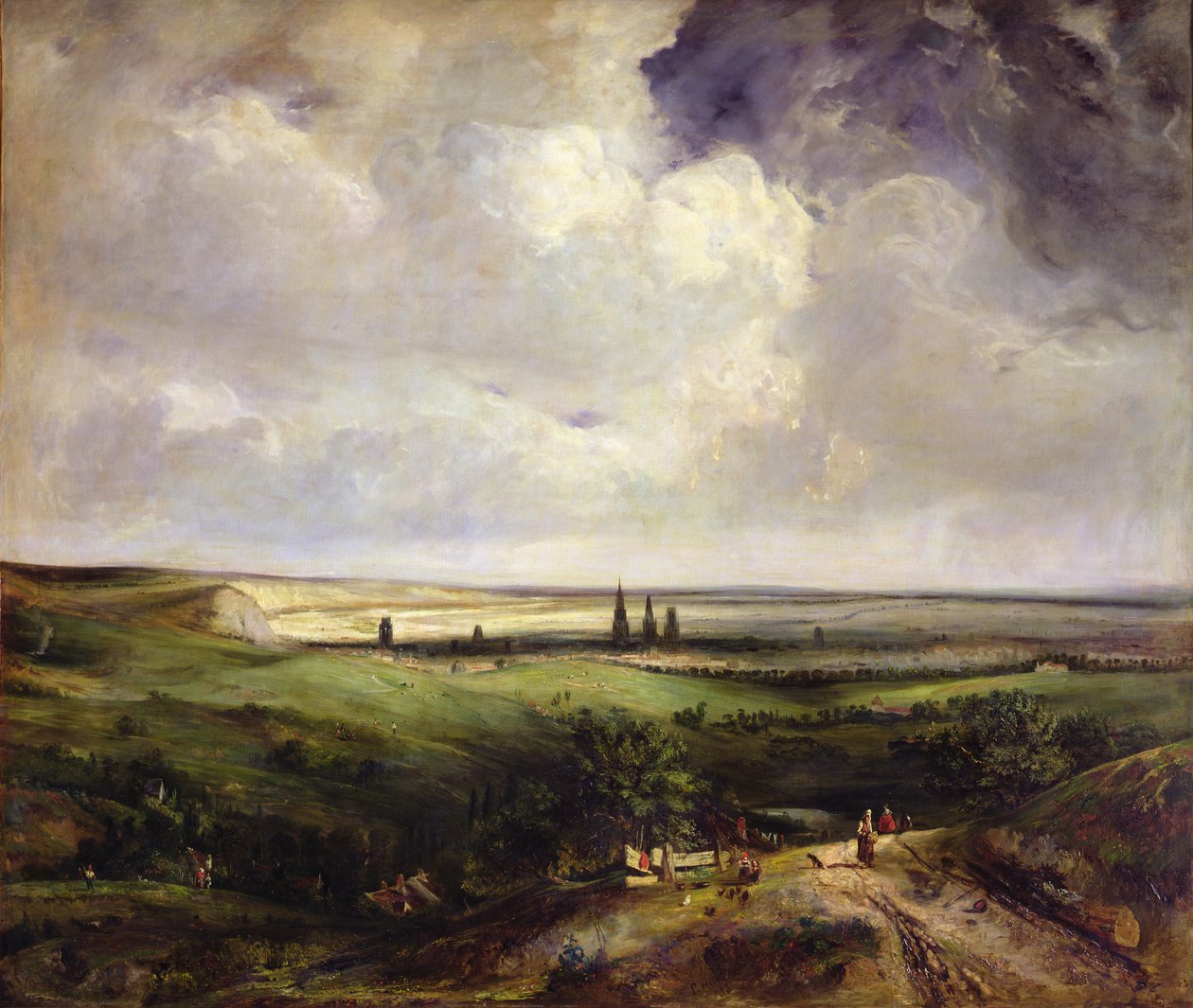Rouen látképe, 1831 alkotó: Paul Huet