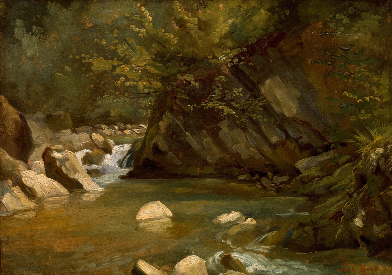 Erdőpatak, c. 1840. alkotó: Paul Huet