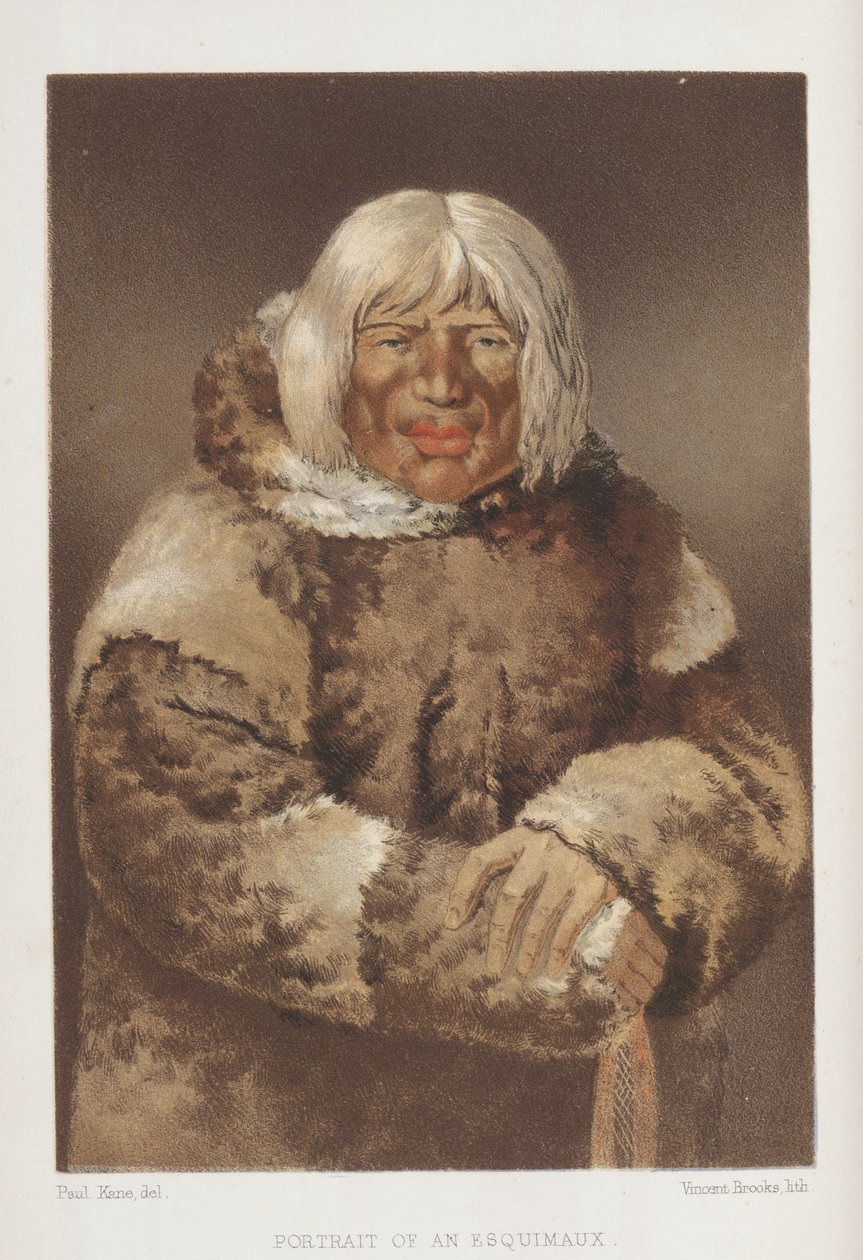 Egy eszkimó portréja, kocsma. 1859 alkotó: Paul Kane