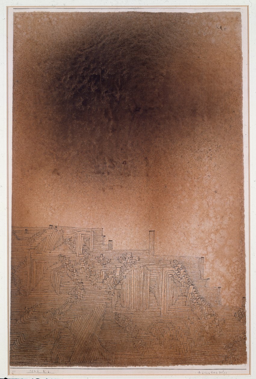 Adrasteapolis (Tinta és akvarell, XX. század) alkotó: Paul Klee