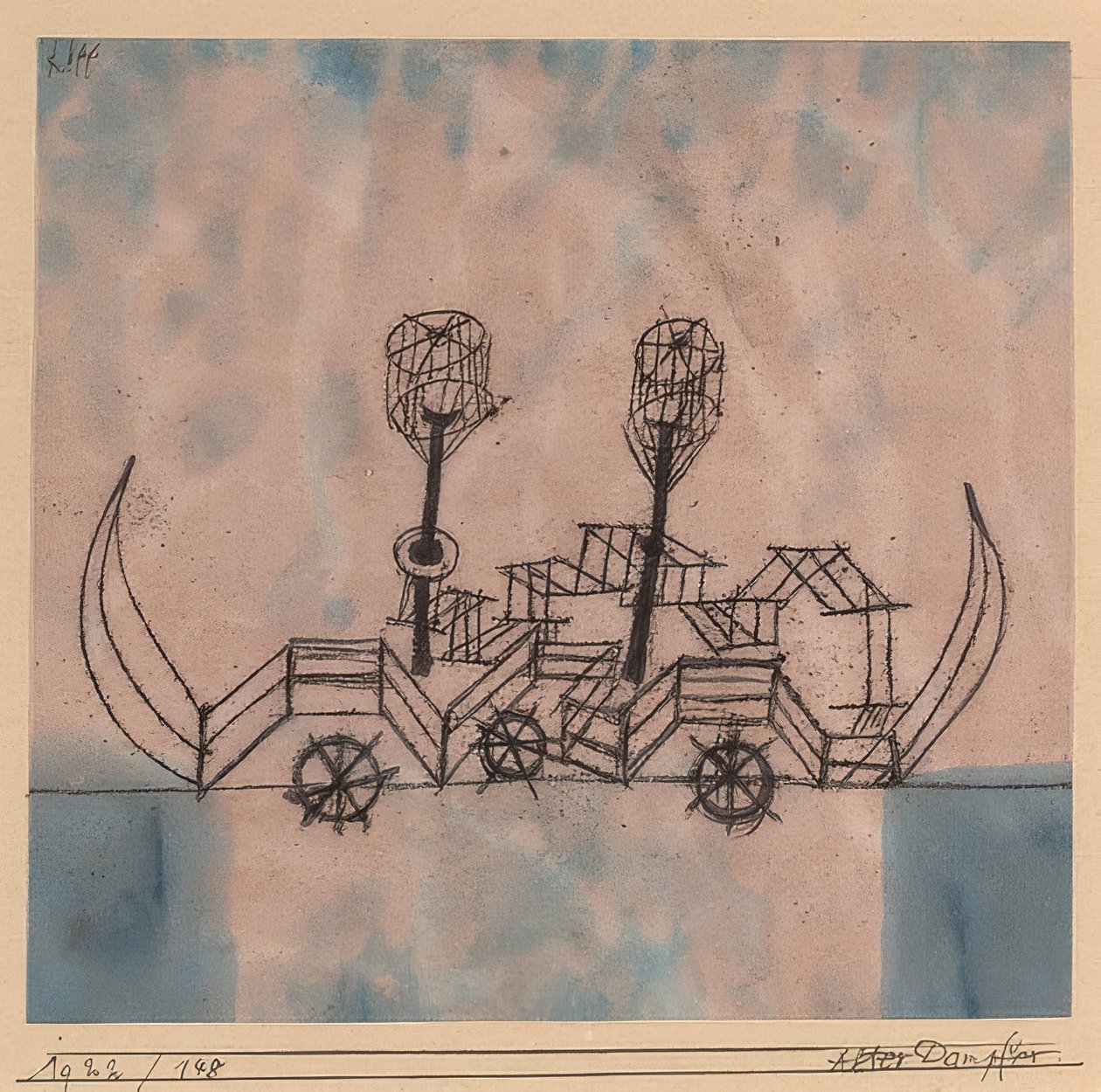 Régi gőzös. 1922 alkotó: Paul Klee