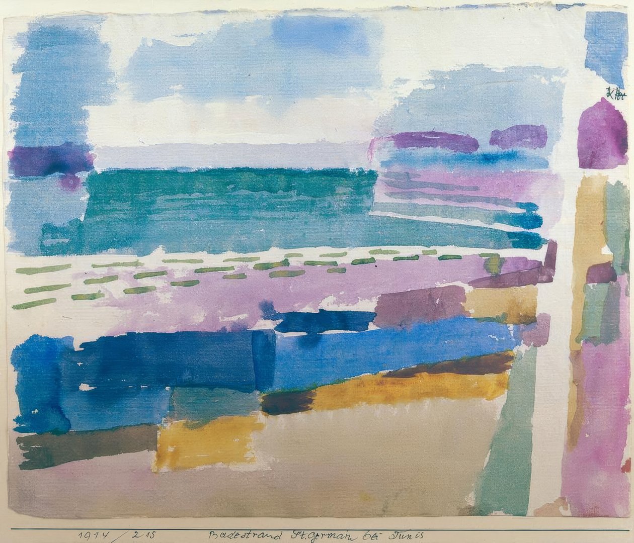 St. Germain strand Tunisz közelében alkotó: Paul Klee