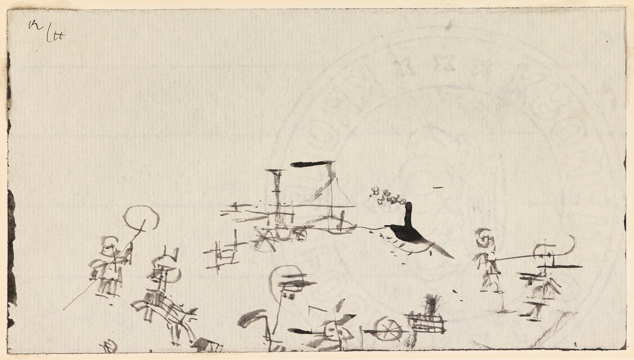 Nyüzsgő tengerpart, 1926. alkotó: Paul Klee