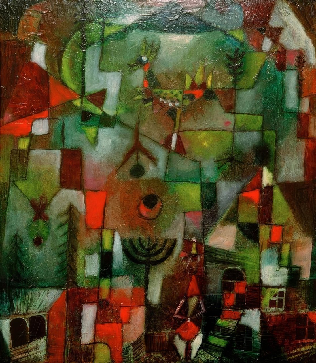 Kép a kakassal és a gránátossal alkotó: Paul Klee