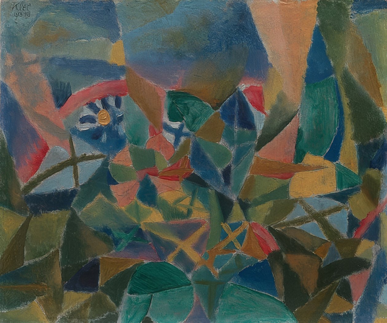 Virágágy. 1913 alkotó: Paul Klee