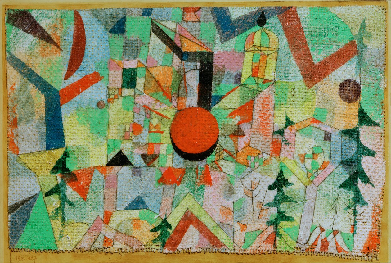 Kastély lenyugvó nappal alkotó: Paul Klee