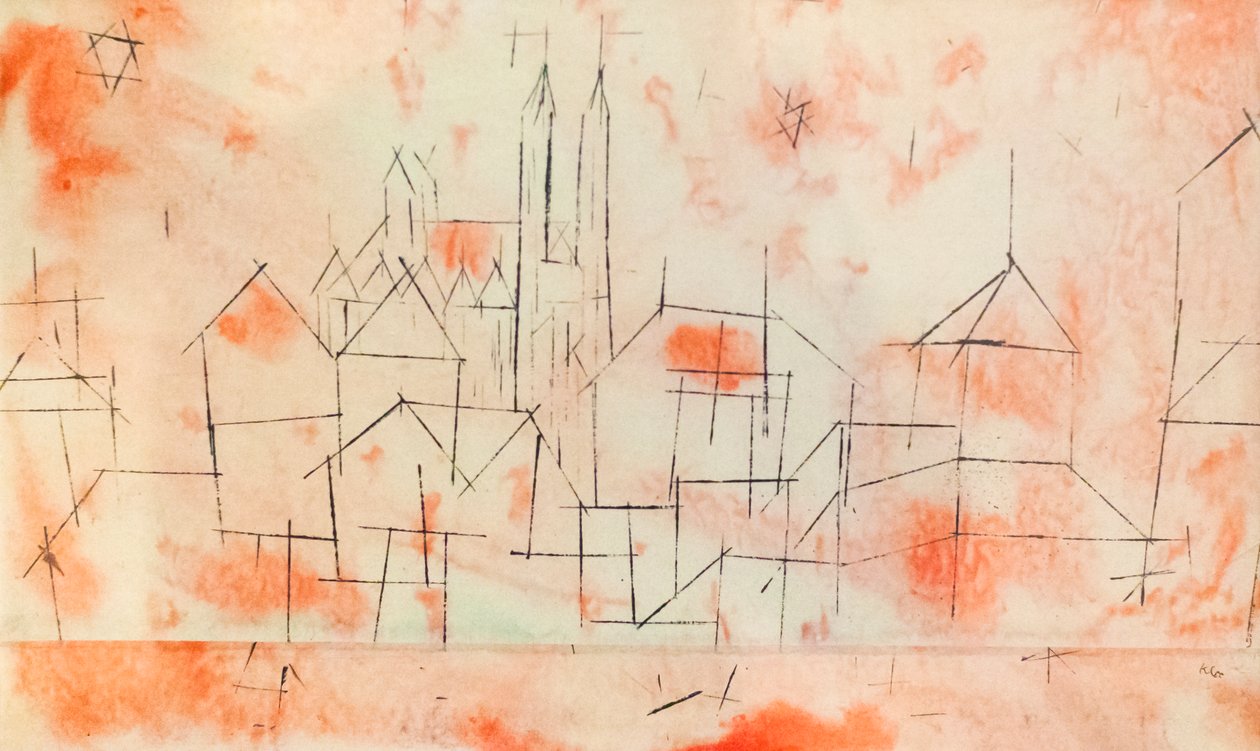 Város gótikus katedrálissal alkotó: Paul Klee