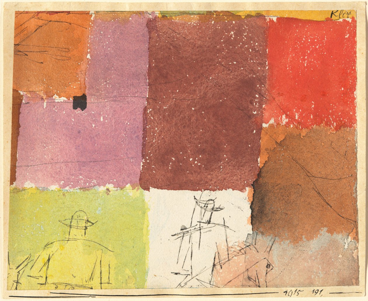 Kompozíció figurákkal alkotó: Paul Klee