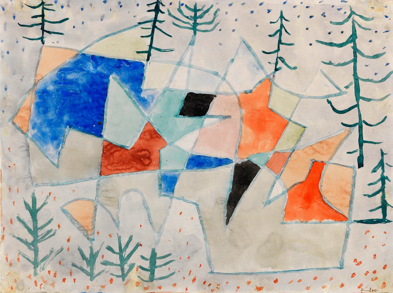 Edelklippe Noble szikla, 1933. alkotó: Paul Klee