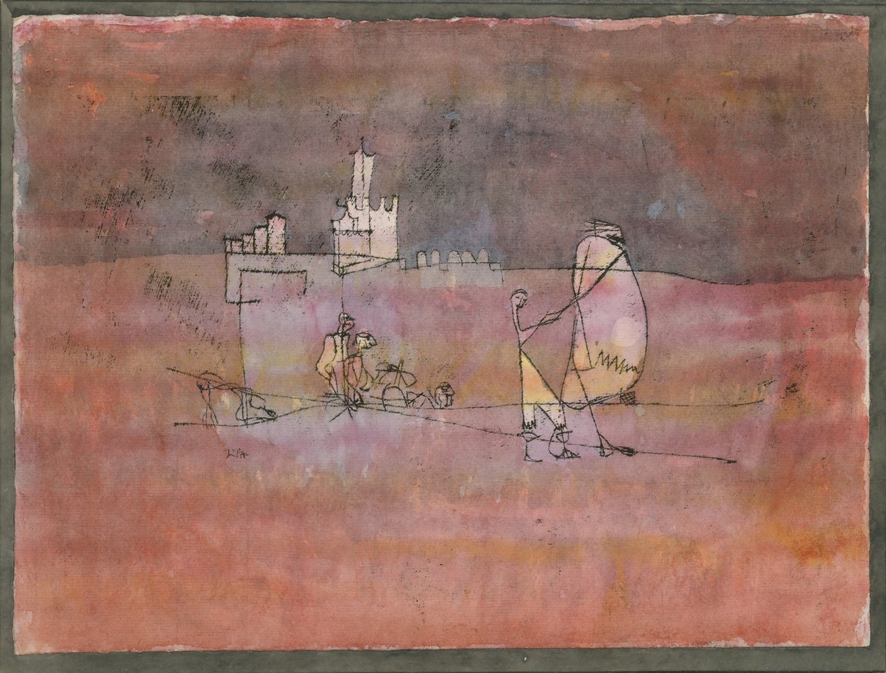 Epizód egy arab város előtt, 1923 alkotó: Paul Klee