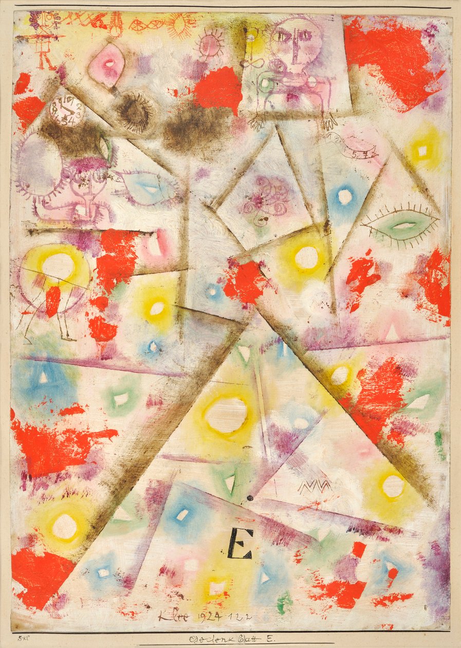 Emléklap E Gedenkblatt E, 1924. alkotó: Paul Klee