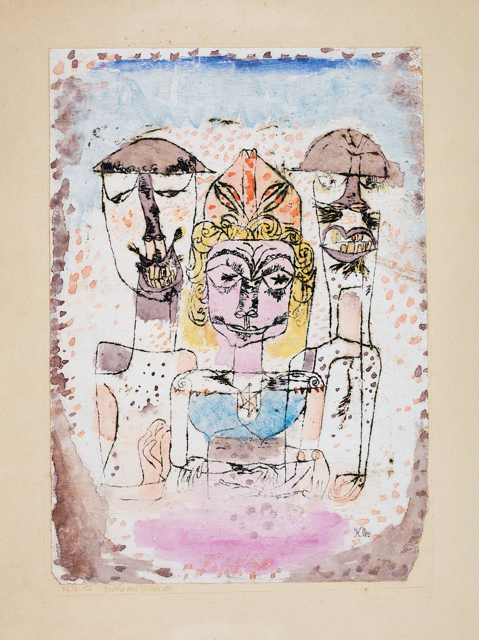 Görögök és barbárok, 1920. alkotó: Paul Klee