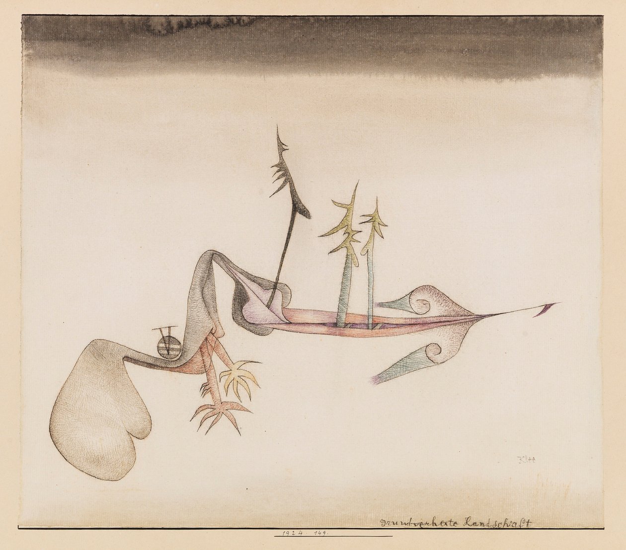 Földi megbabonázott táj, 1924. alkotó: Paul Klee