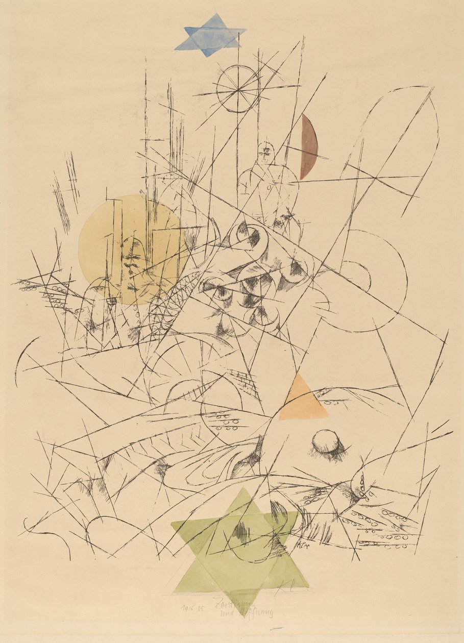 Remény és pusztulás Pusztulás és remény, 1916. alkotó: Paul Klee