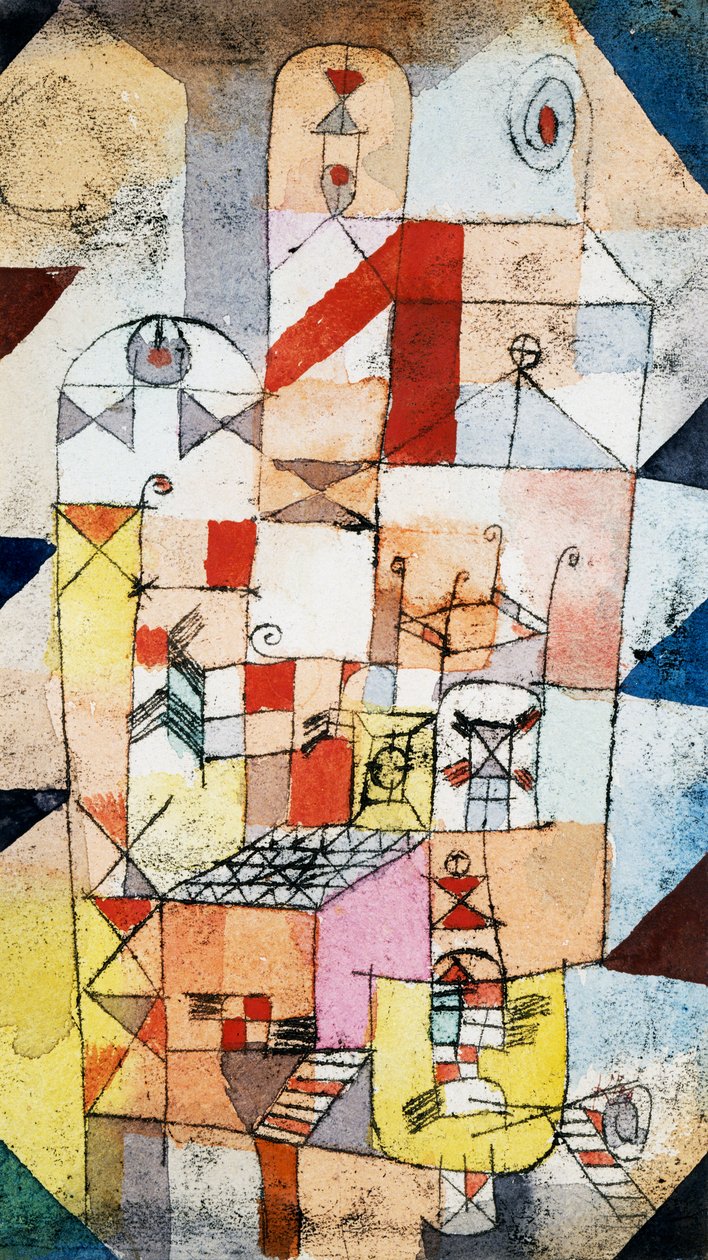 Házbelső, 1919 körül alkotó: Paul Klee