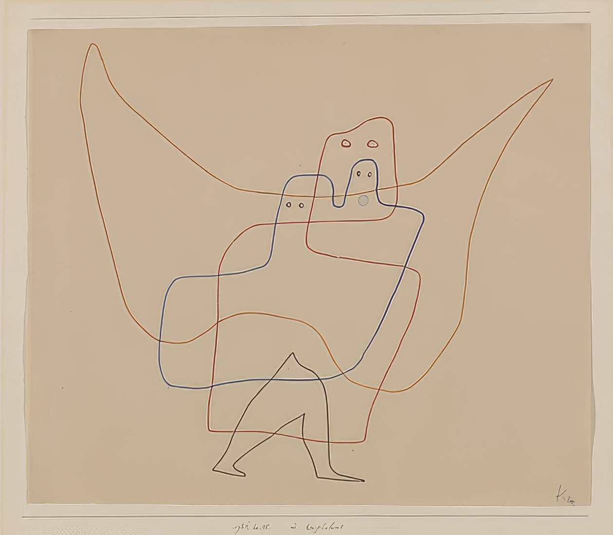 Engelshutban. 1931 alkotó: Paul Klee