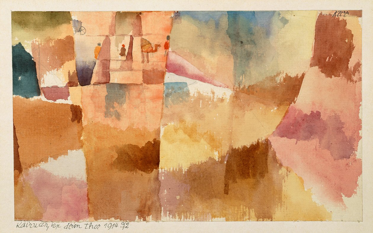 Kairouan, A kapuk előtt. alkotó: Paul Klee