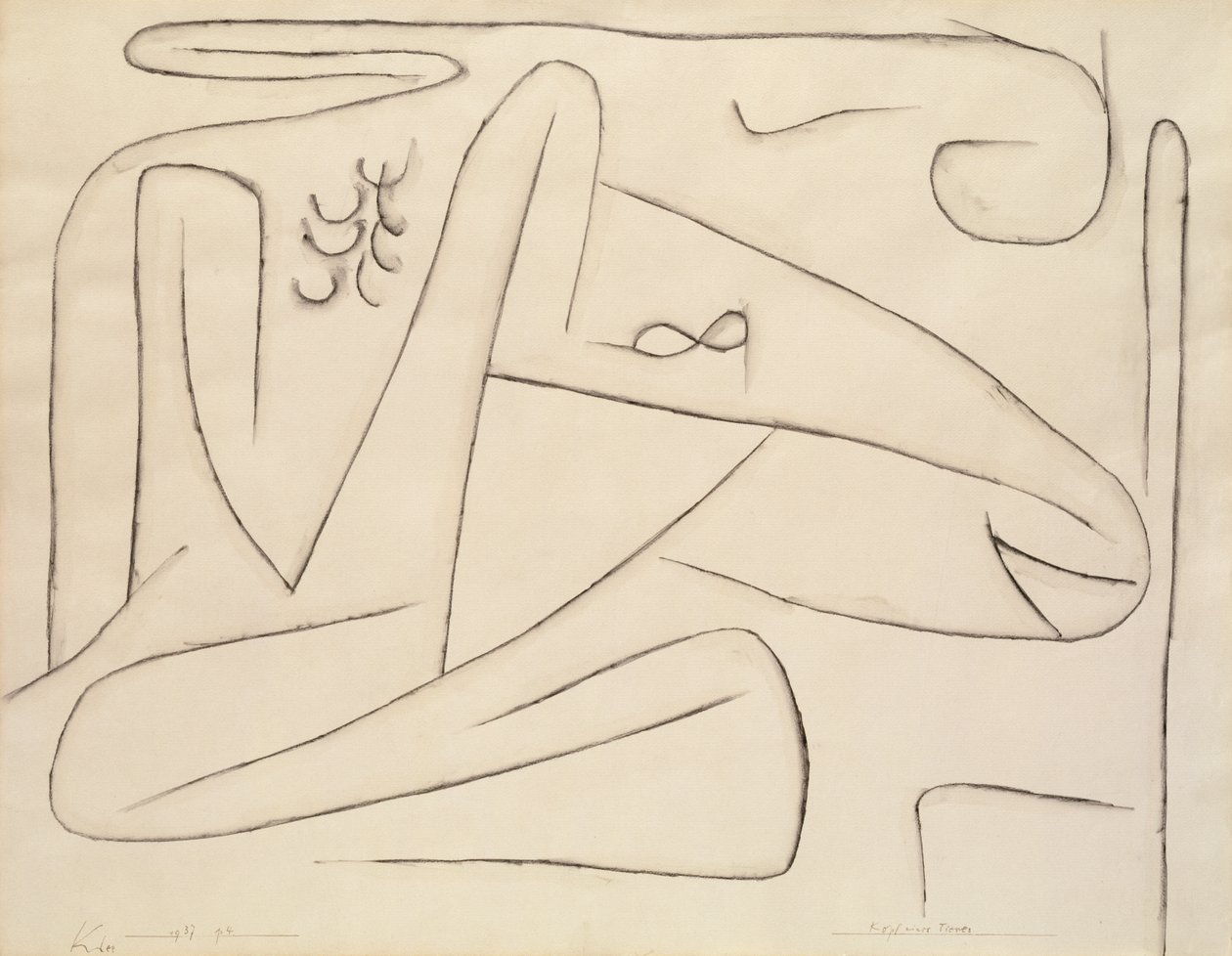 Egy Állat Feje alkotó: Paul Klee