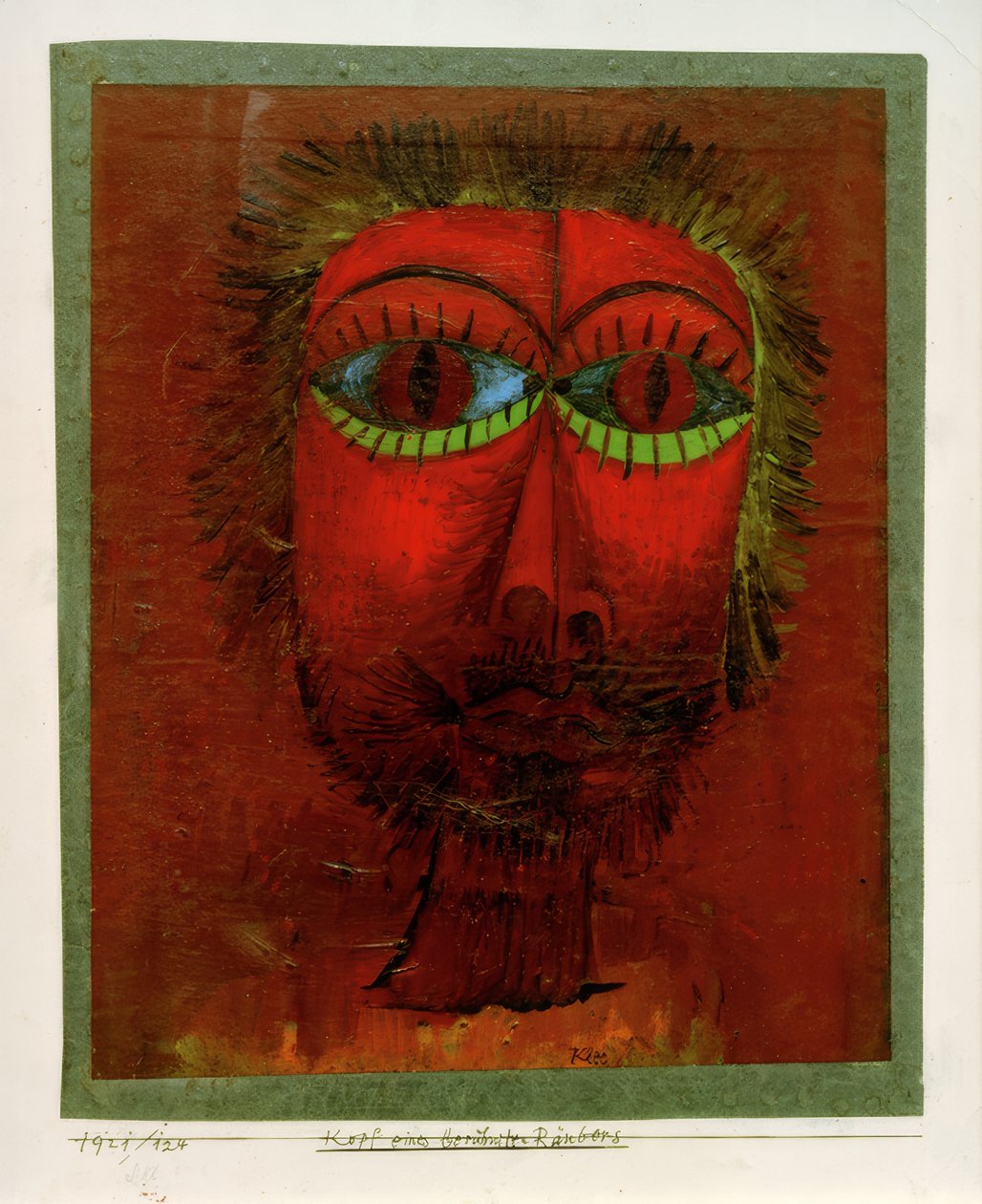 Egy híres rabló feje alkotó: Paul Klee