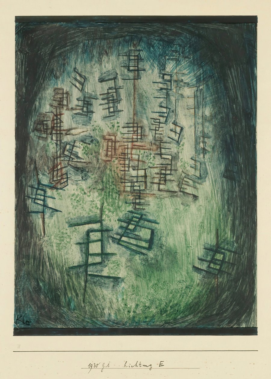 Glade E Clearing E, 1930. alkotó: Paul Klee